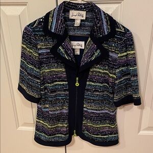 Joseph Ribkoff Navy and Multicolor Women's Jacket with navy tank